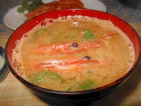 エコで～赤海老お頭の味噌汁